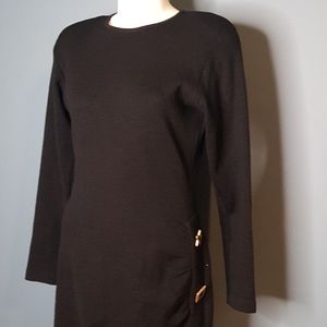 Vintage 80s 100% Wool LBD Andrea Jovine